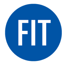 FIT Fashion Institute of Technology蓝色圆形标志