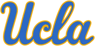 UCLA 蓝金花体标志